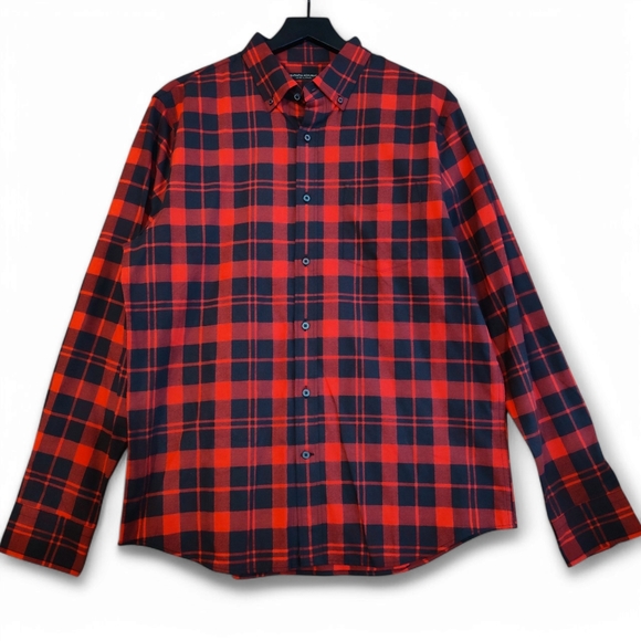 Banana Republic Untucked Slim Fit Mens Button Down Luxe Flannel - Picture 2 of 8
